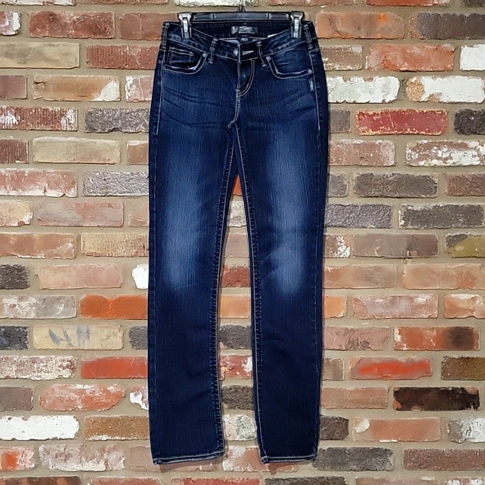 Silver Aiko Mid Slim Boot Jeans